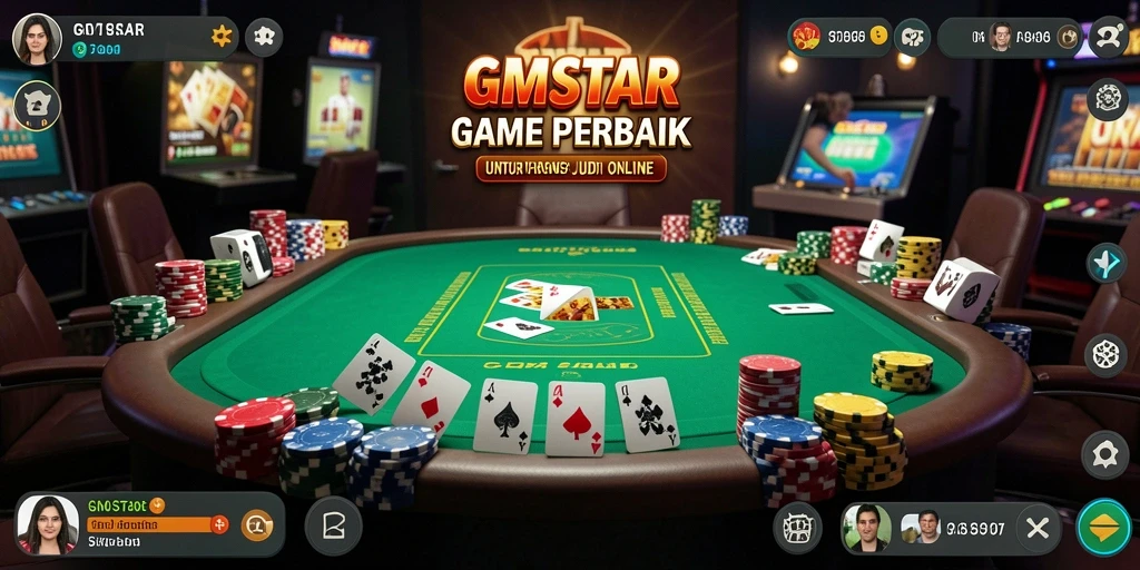 Tangkapan layar utama GMSTAR menampilkan pengalaman bermain poker yang seru.