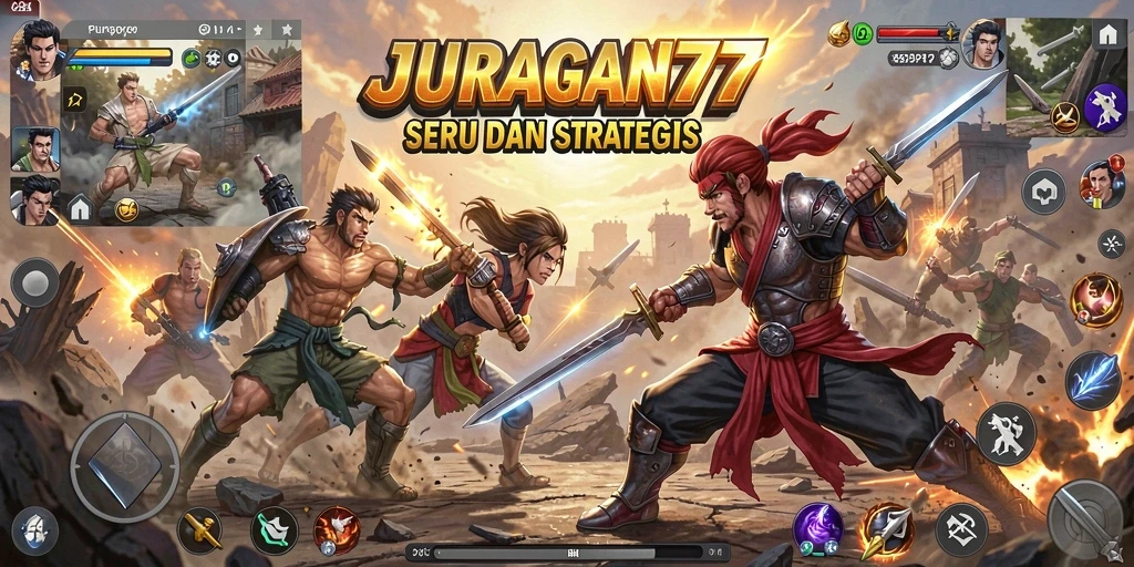 Tampilan gameplay JURAGAN77 yang penuh aksi dan strategi.
