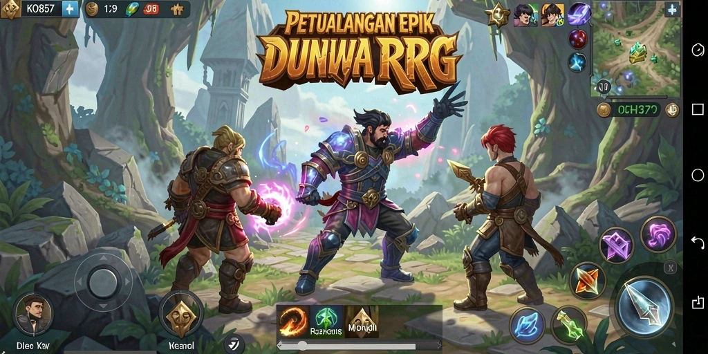 Tampilan gameplay khas KO857 yang seru dan menantang.