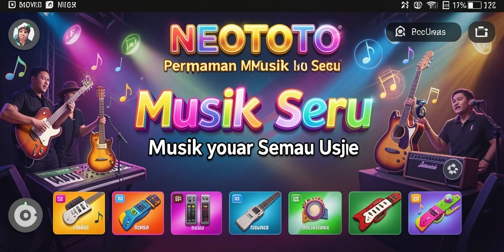 Gameplay NEOTOTO yang seru dan interaktif dalam bermain musik.