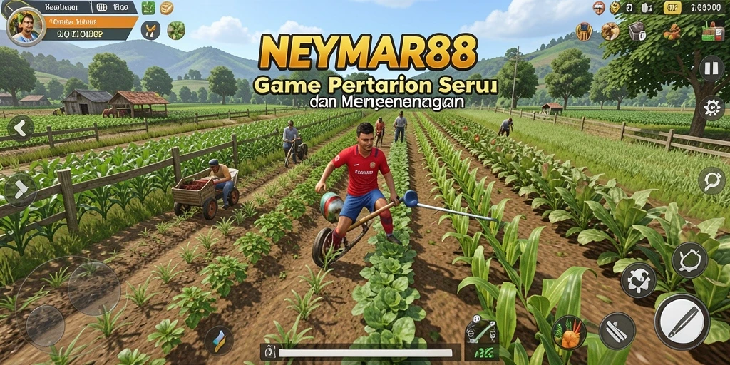 Tampilan gameplay <strong>NEYMAR88</strong> yang menampilkan aktivitas bercocok tanam.