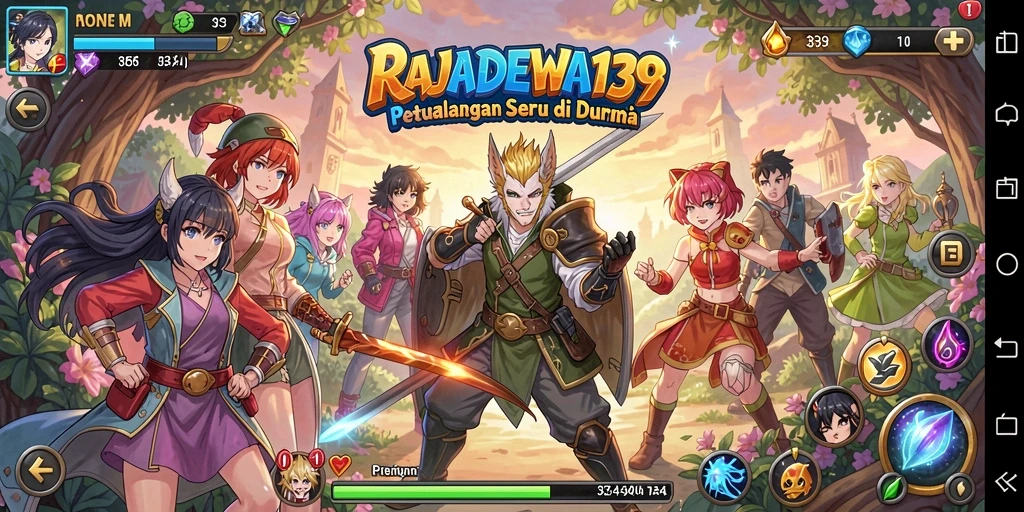 Tampilan gameplay seru di dunia RAJADEWA138.