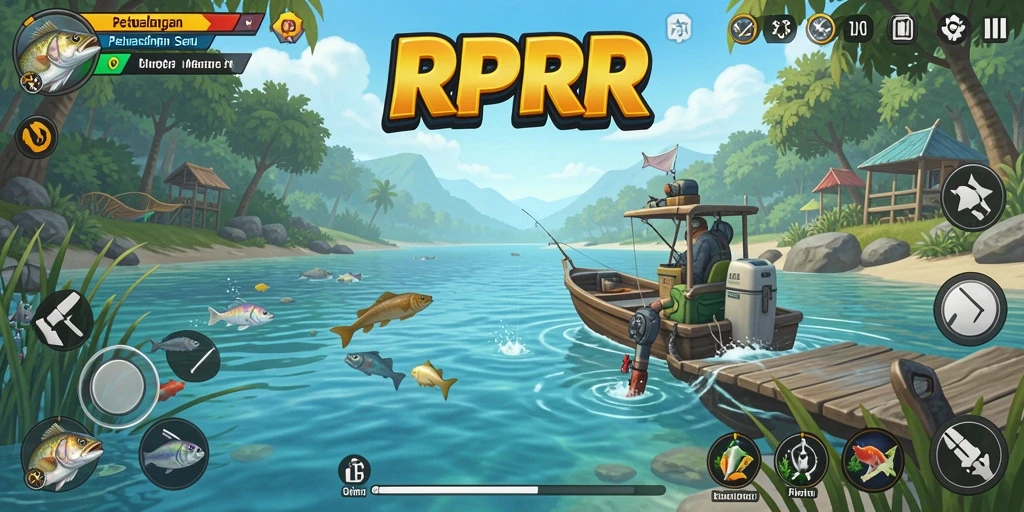 Gameplay menarik di RPRR dengan suasana memancing yang asyik.