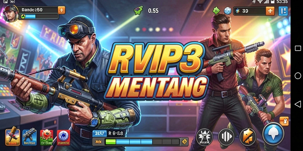 Tampilan gameplay RVIP3 yang seru dan menantang.