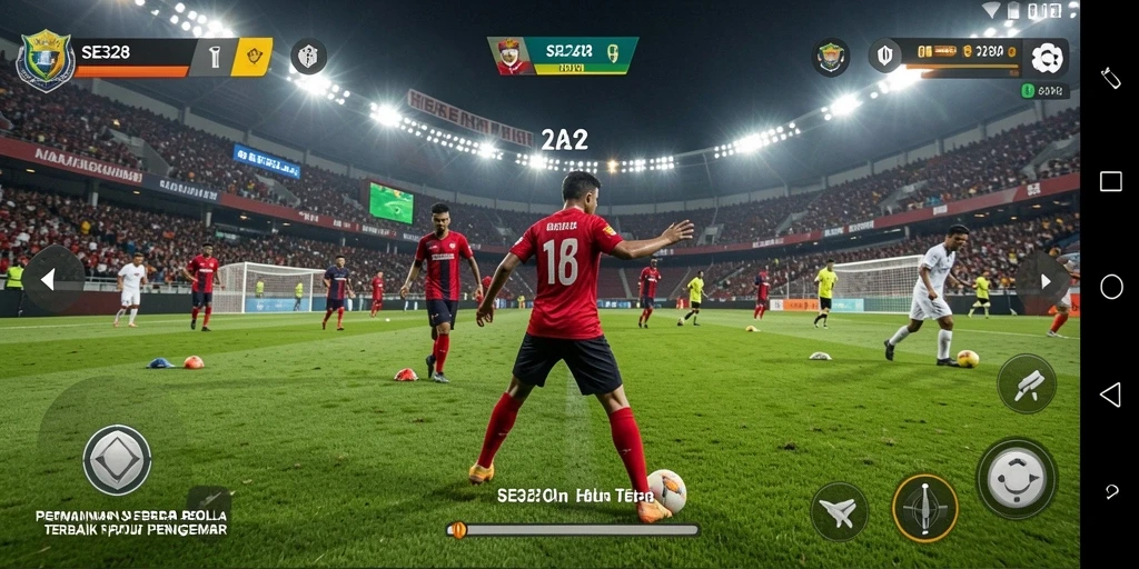 Menampilkan aksi seru gameplay sepak bola SE328.