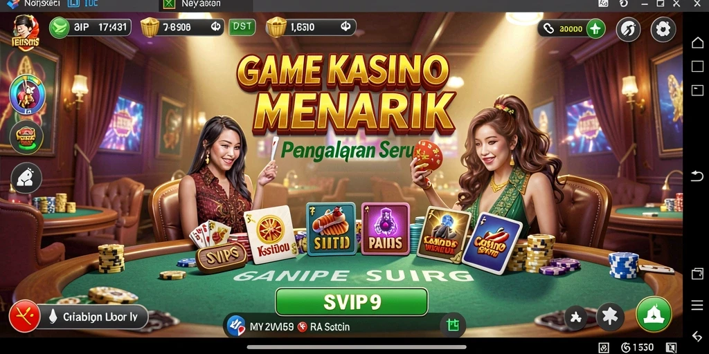 Tampilan gameplay menarik dari aplikasi Kasino SVIP9.