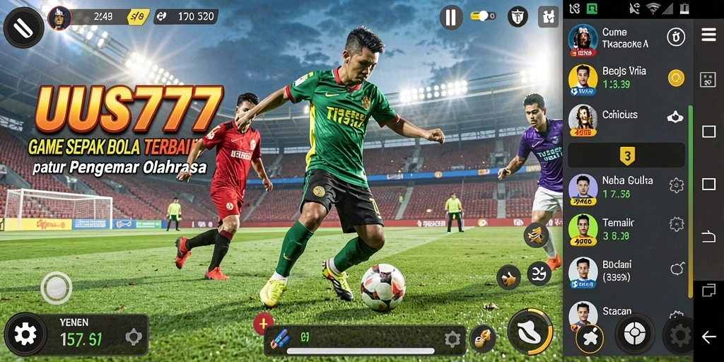 Tampilan gameplay <strong>UUS777</strong> yang memukau penuh aksi sepak bola.