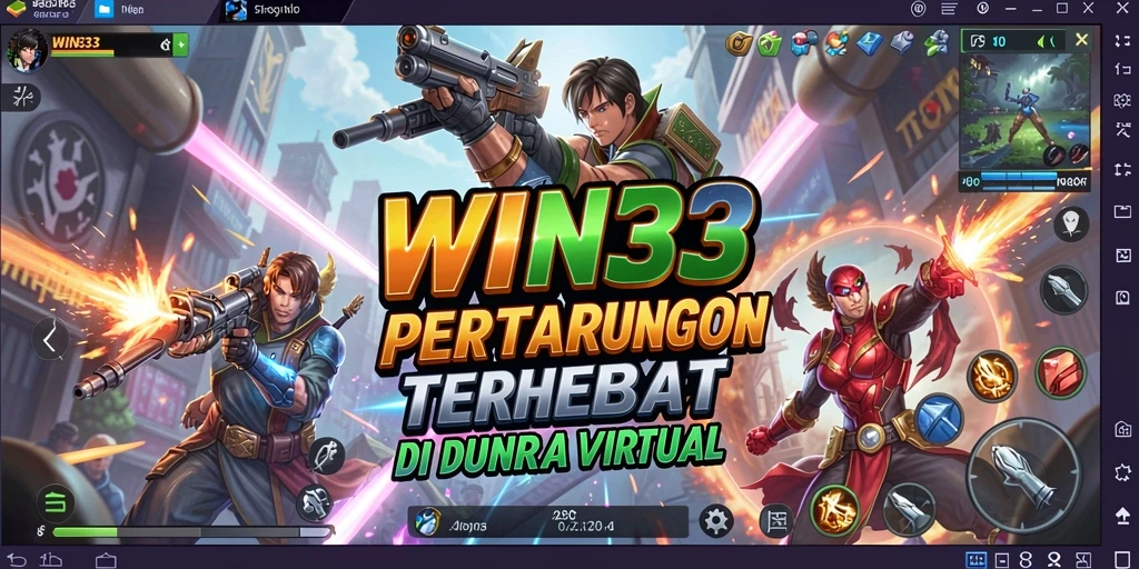 Tampilan gameplay fighting yang intens dan mendebarkan.